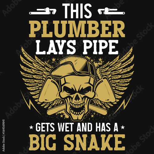 Plumber graphic tshirt design