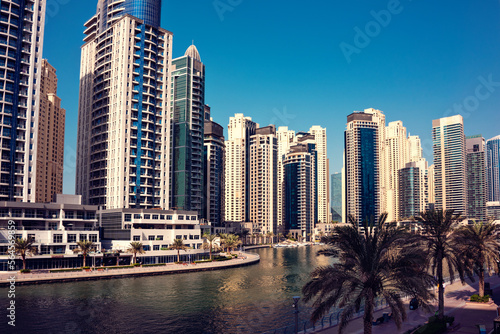 Dubai city downtown, modern architecture with skyscrapers © Maresol