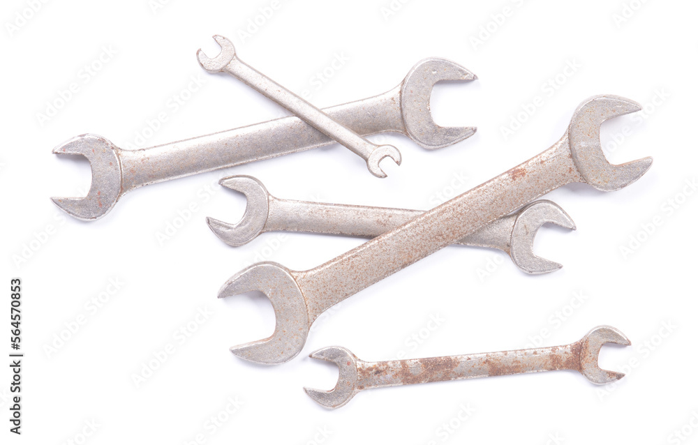 Old hand tools, old wrench