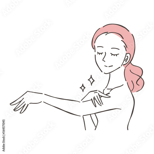 女性　腕　綺麗