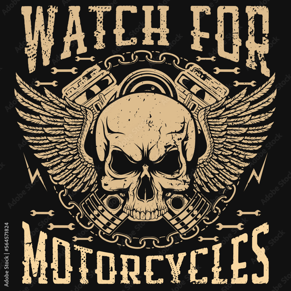 Vintage motorcycle tshirt design