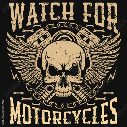 Vintage motorcycle tshirt design