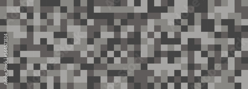 Fototapeta Naklejka Na Ścianę i Meble -  Digital camouflage in gray tones. Seamless vector pattern. Pixel grid for military themes and creative ideas