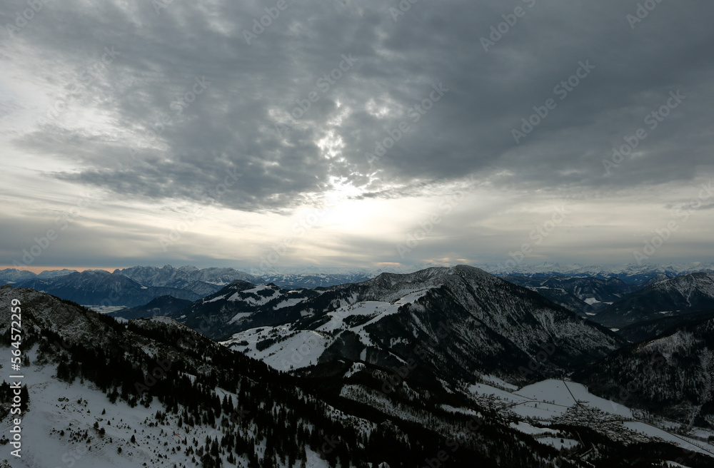 Alpenvorland im Schnee