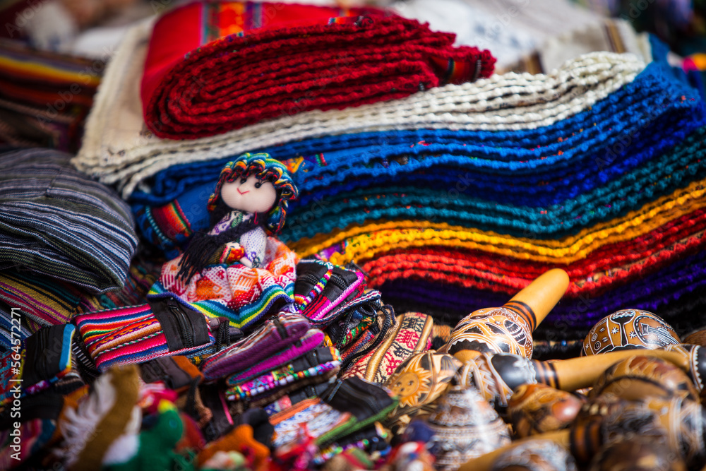 Peruvian Souvenirs of dolls and scarfs