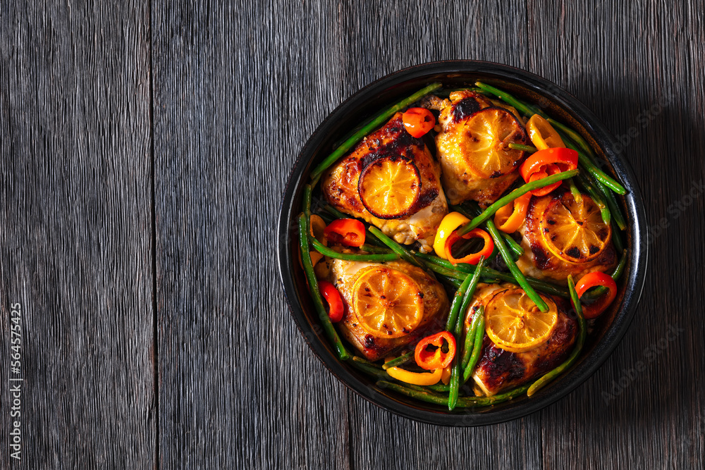 honey mustard lemon chicken thighs with veggies honey mustard lemon chicken thighs with veggies