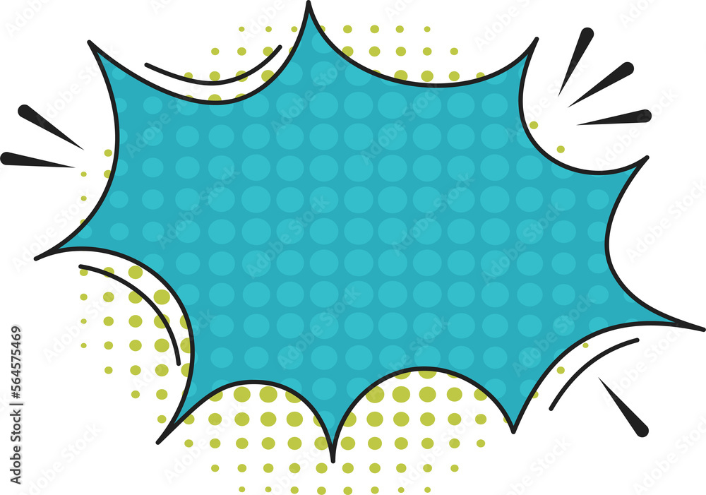 Fototapeta premium Retro comic empty speech bubbles. Cartoon illustration, vintage design, pop art style