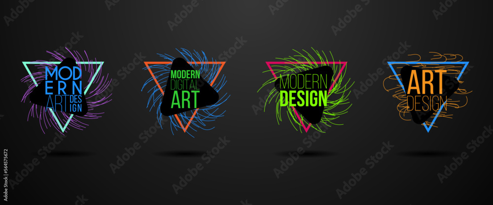 Obraz premium Modern design graphics. Dynamic hipster frame stylish background