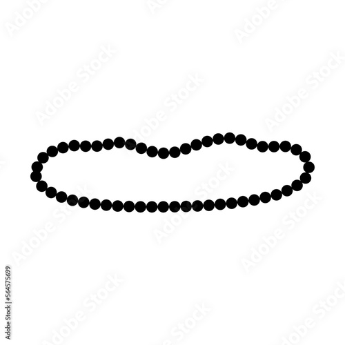 Pearl icon vector. Necklace illustration sign. jewel symbol. Gem logo.