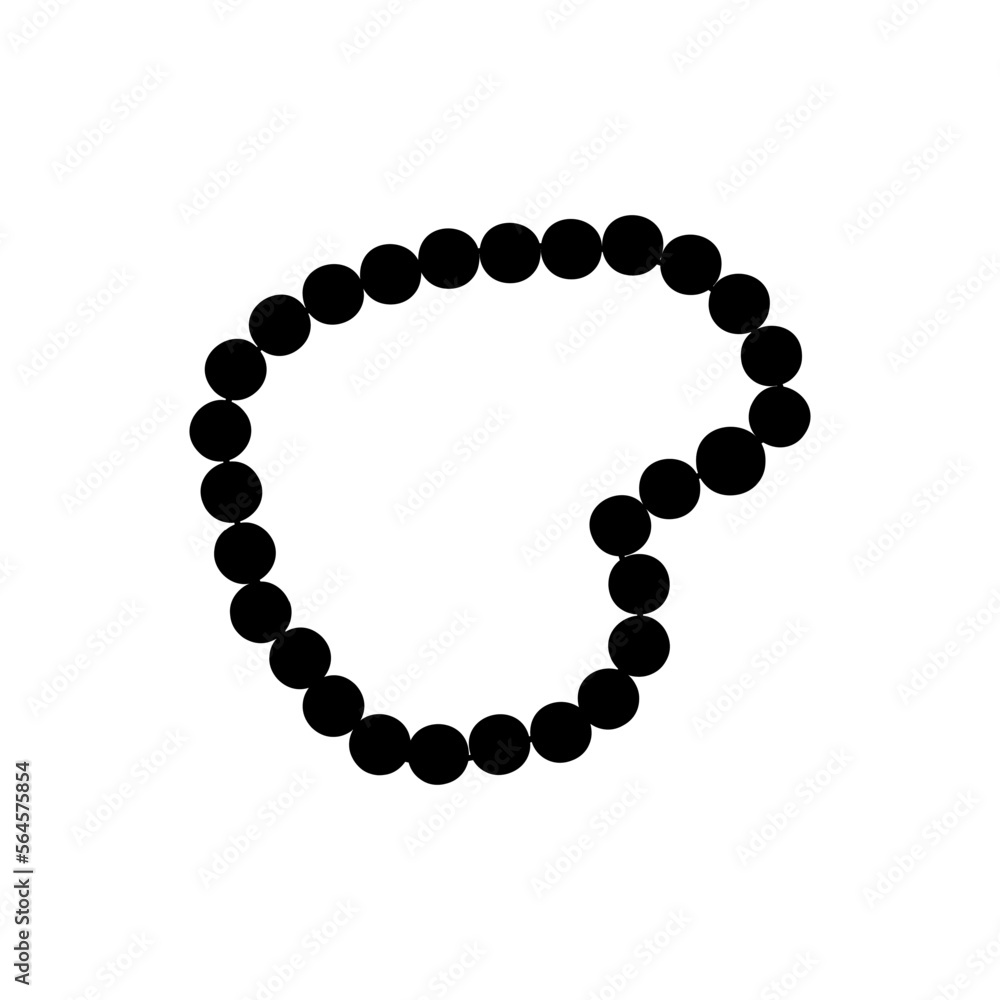 Obraz premium Pearl icon vector. Necklace illustration sign. jewel symbol. Gem logo.