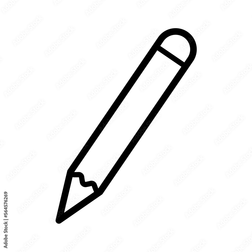 Obraz premium pencil icon in trendy flat style