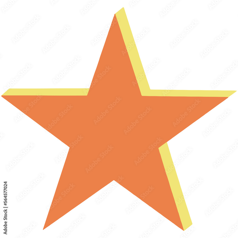Obraz premium 3D Retro Star Shape