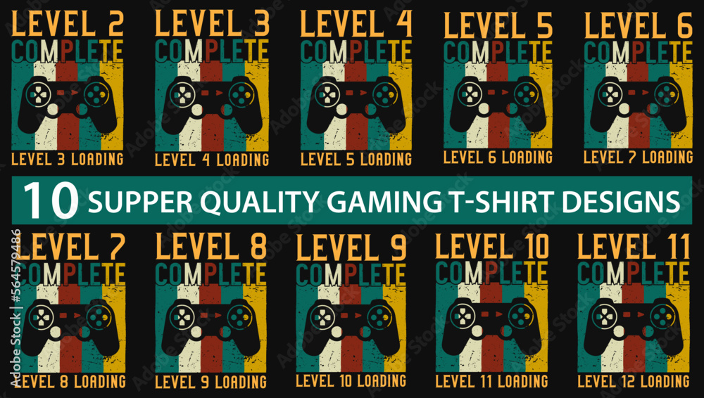 Best gaming tshirt designs bundle