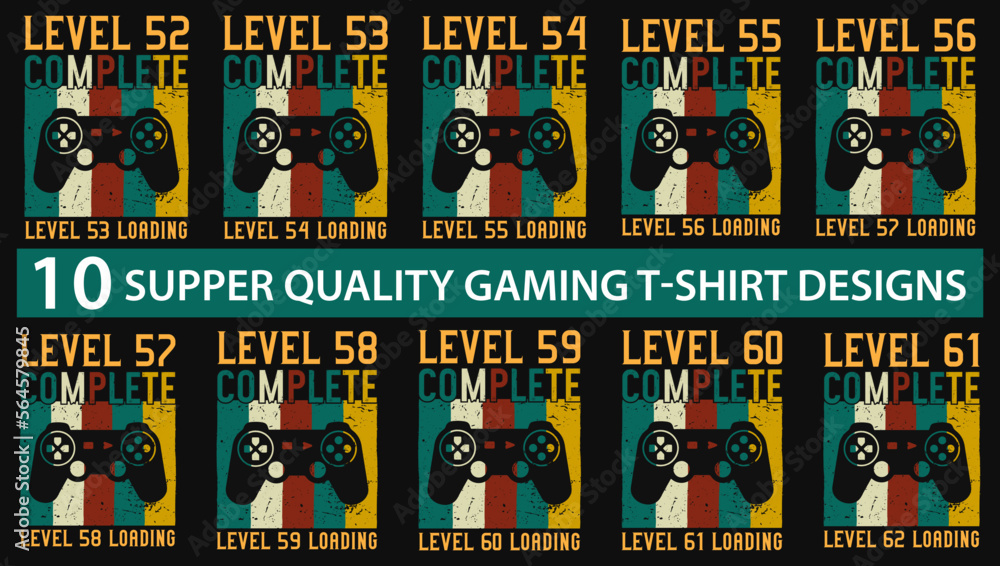 Best gaming tshirt designs bundle