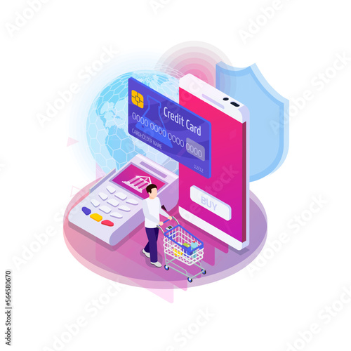 Credit Gadget Shopping Composition