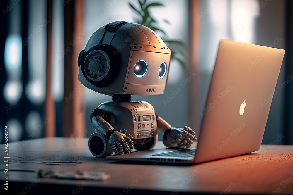 cute-3d-robot-android-ai-working-on-laptop-stock-illustration-adobe-stock