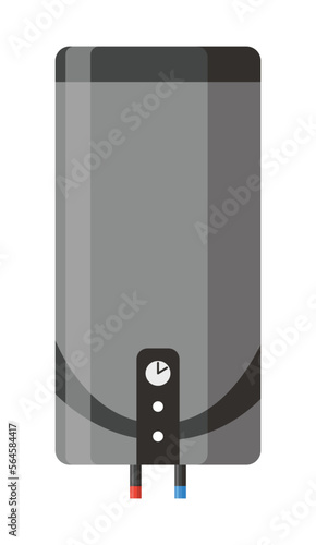 Boiler icon. Symbol of heating equipment. Vector water heater in flat style. Efficient house concept