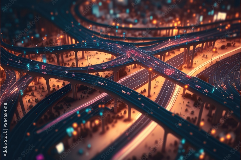 trails on the highway made with generative ai trails on the highway made with generative ai