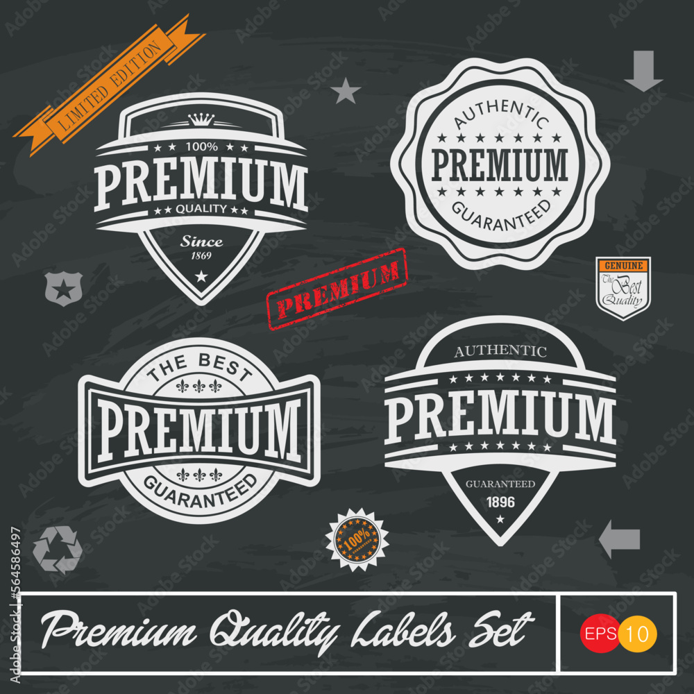 Obraz premium Hand drawn Label set, vector illustration