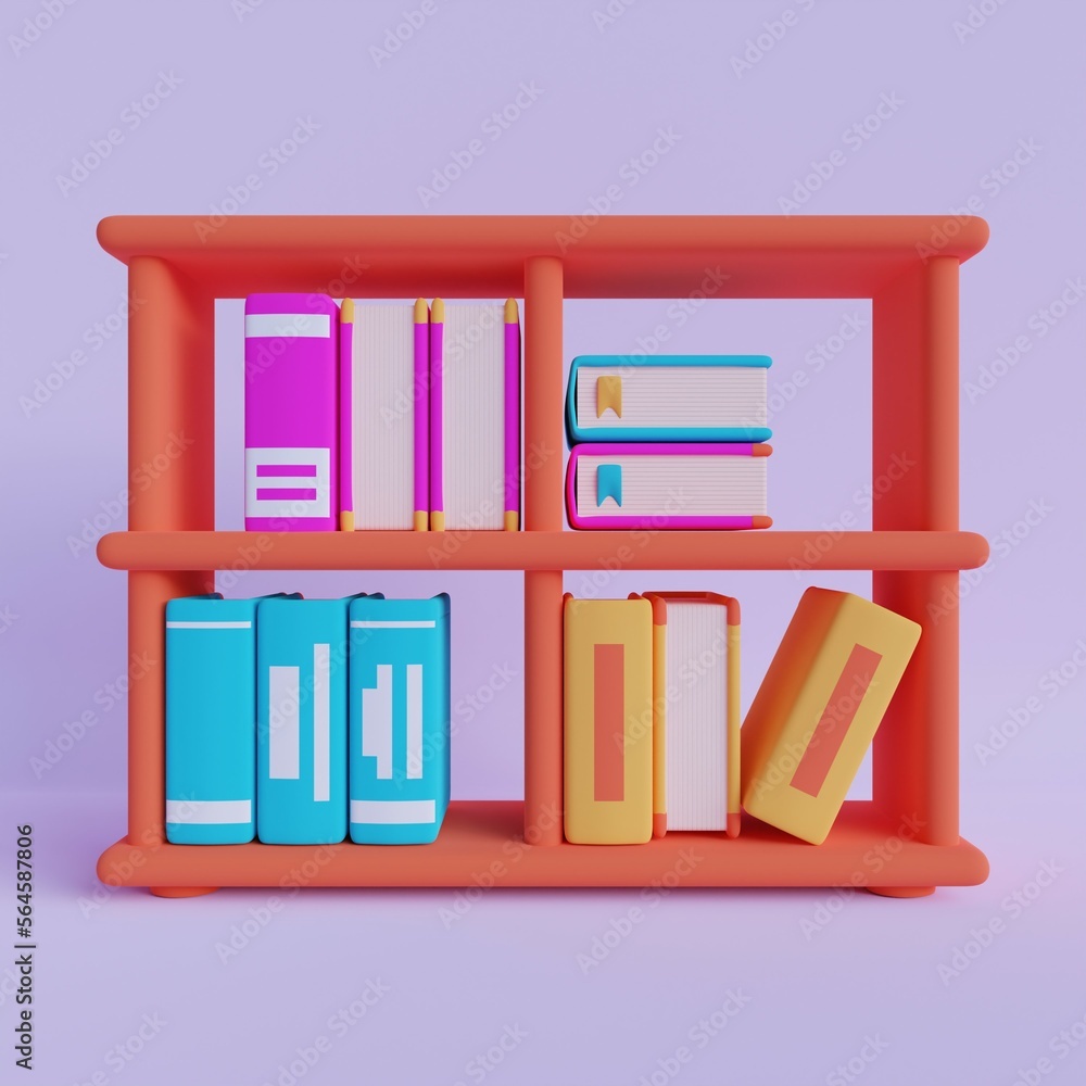 3d Rendering, library Illustration 3d Rendering, library Illustration