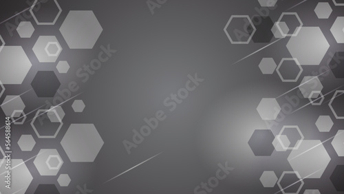 Abstract grey hexagons background. Geometry background.