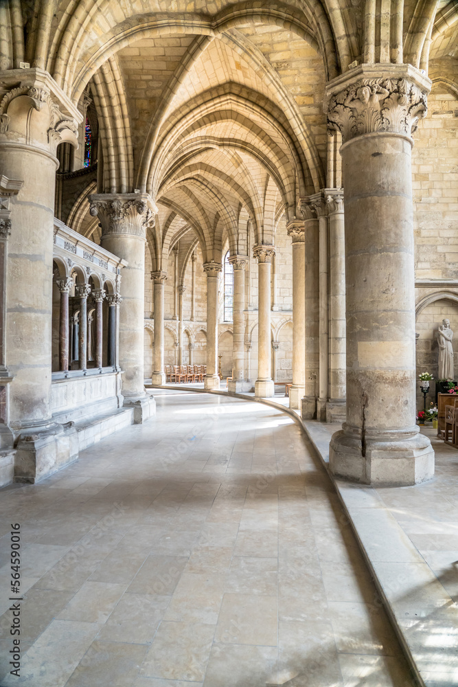 Interior of Basilique Saint-Remi, Reims, France