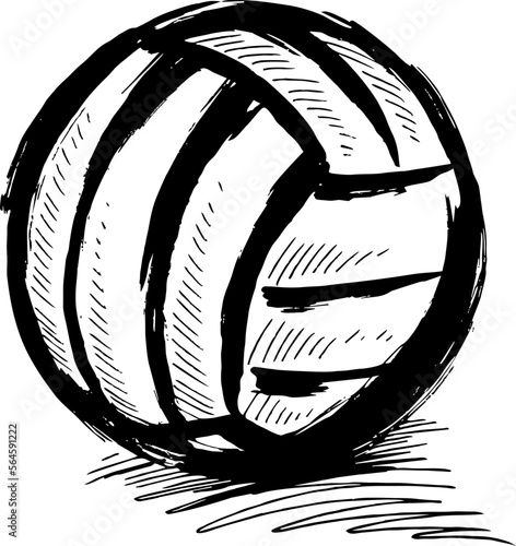 Doodle of volleyball,vector illustration