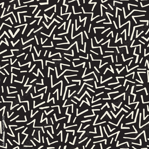 Minimal Tribal. Decorative vector seamless pattern. Repeating background. Tileable wallpaper print.
