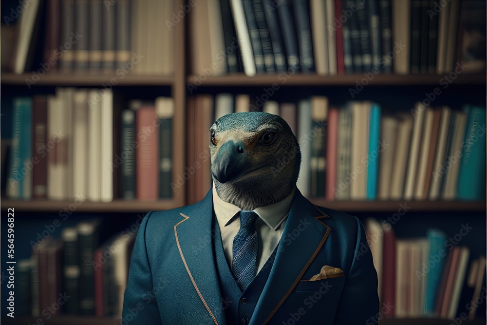 Portrait of an animal dressed in a suit in the office,animals in a suit, AI generator Portrait of an animal dressed in a suit in the office,animals in a suit, AI generator