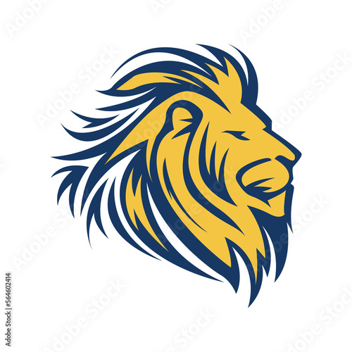 Lion Mascot Logo Concept Vector Illustration Cartoon. Suitable For Logo  Wallpaper  Banner  Background  Card  Book Illustration  T-Shirt Design  Sticker  Cover  etc