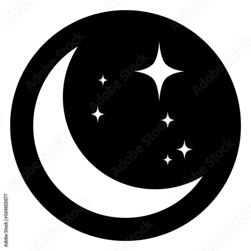 A Vector of Bright Midnight Starlight Design