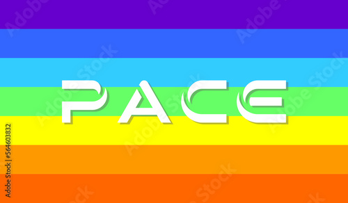 Obraz na płótnie Rainbow peace - pace flag, three dimensional render w salonie