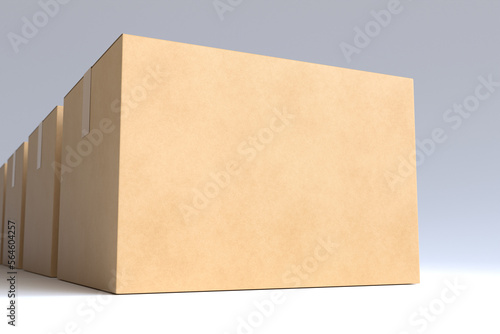 Blank cardboard box mockup