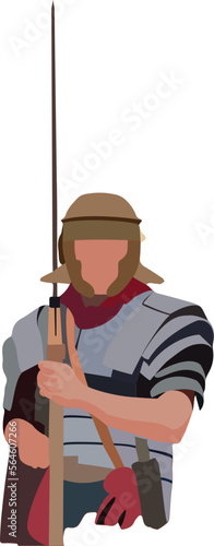 Roman legionnaire with armor and javelin-