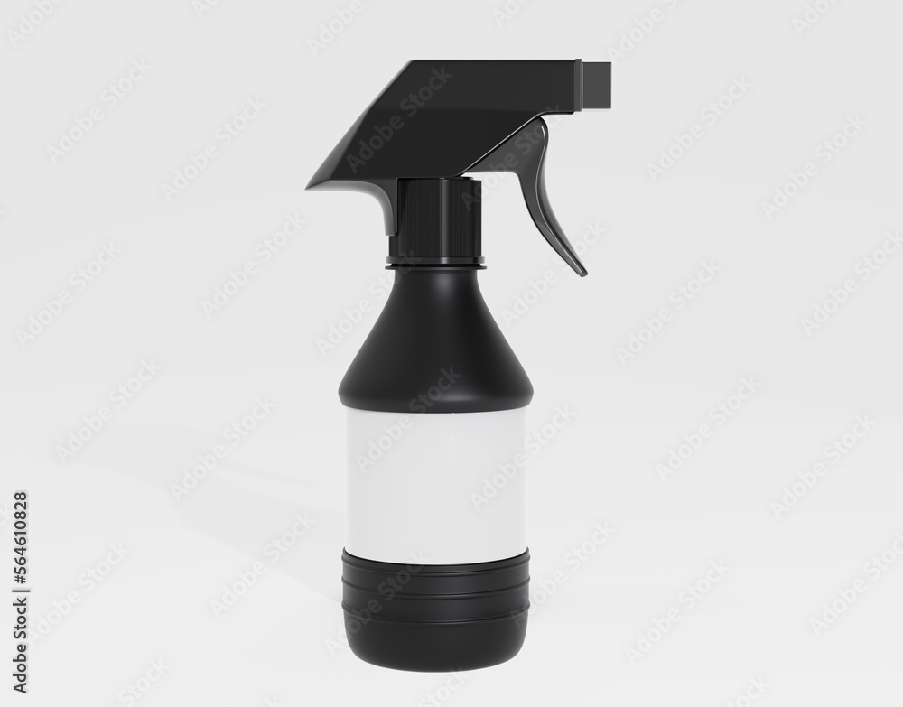 blank plastic spray detergent bottle isolated on white background ...