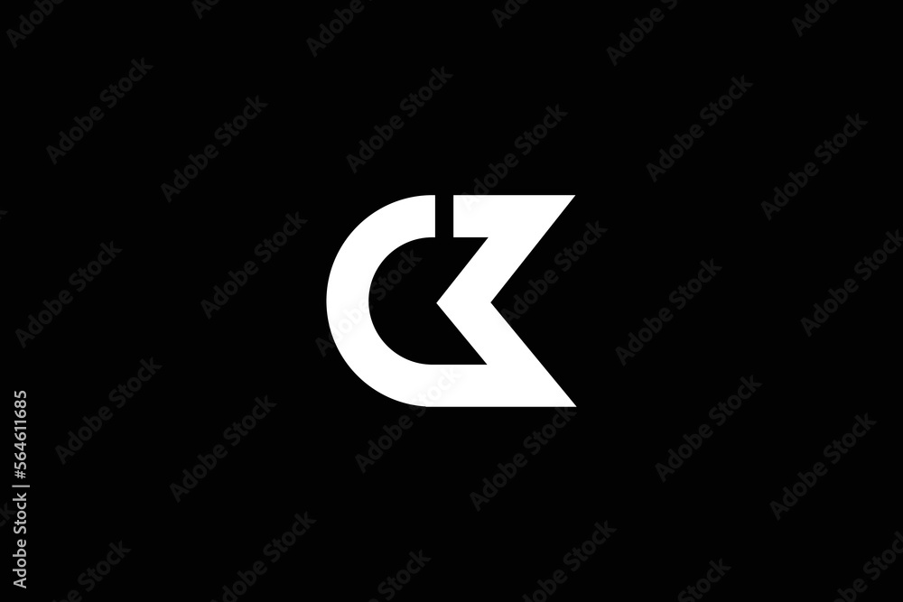 Creative and minimalist initial letter C M logo design template on black background Creative and minimalist initial letter C M logo design template on black background
