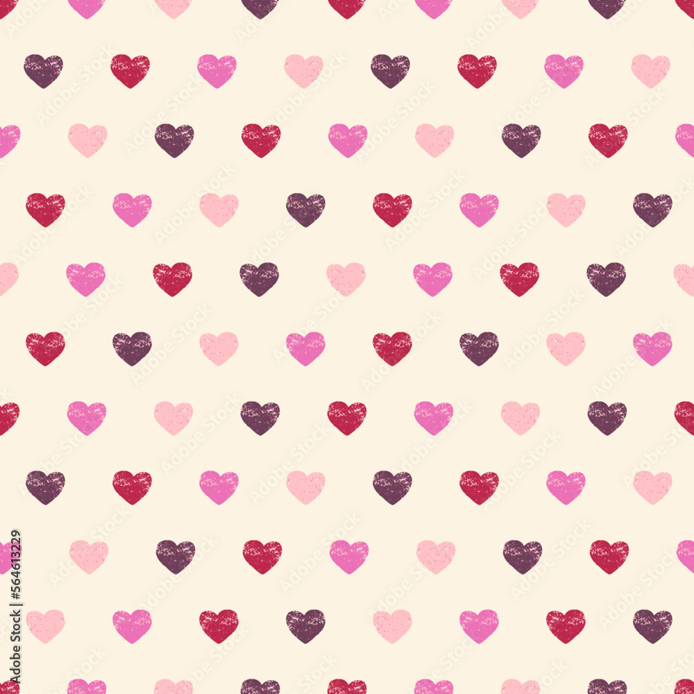 Cute Small Grungy Hearts Vector Seamless Valentine Pattern Cute Small Grungy Hearts Vector Seamless Valentine Pattern