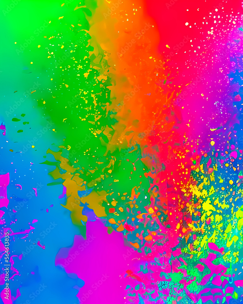Generative AI, watercolor background, iridescent paint stains, Stock ...