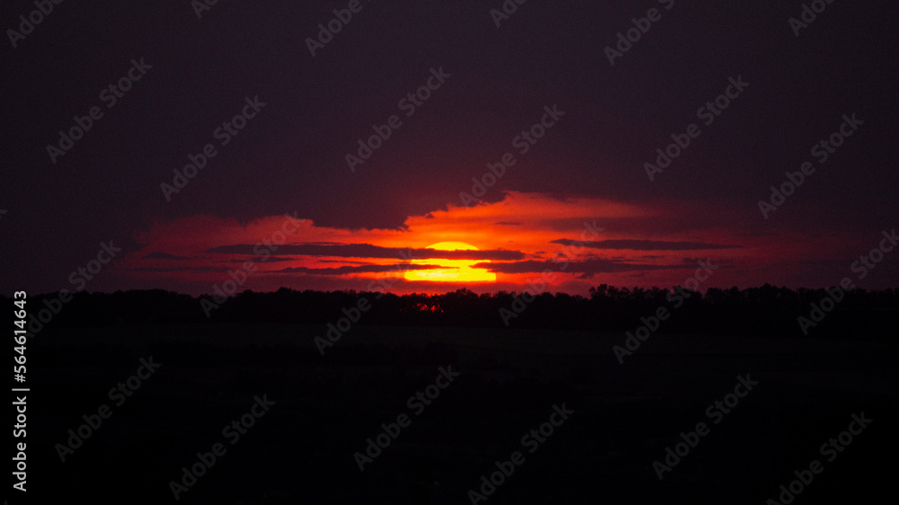 contrasting evening sunset contrasting evening sunset