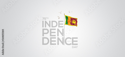 Fotografie Happy Independence Day Sri Lanka National day Sri Lanka flag 2023 Independence D