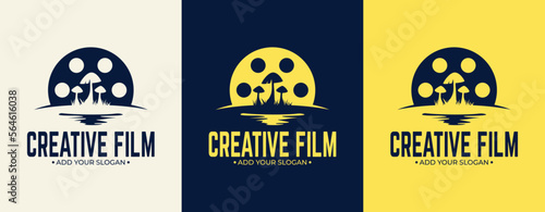 Camera Film Logo. Filmmaking Production Inspiration Design