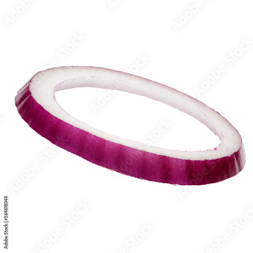 Fotografija Isolated red onion ring. Full depth of field. Transparent file.