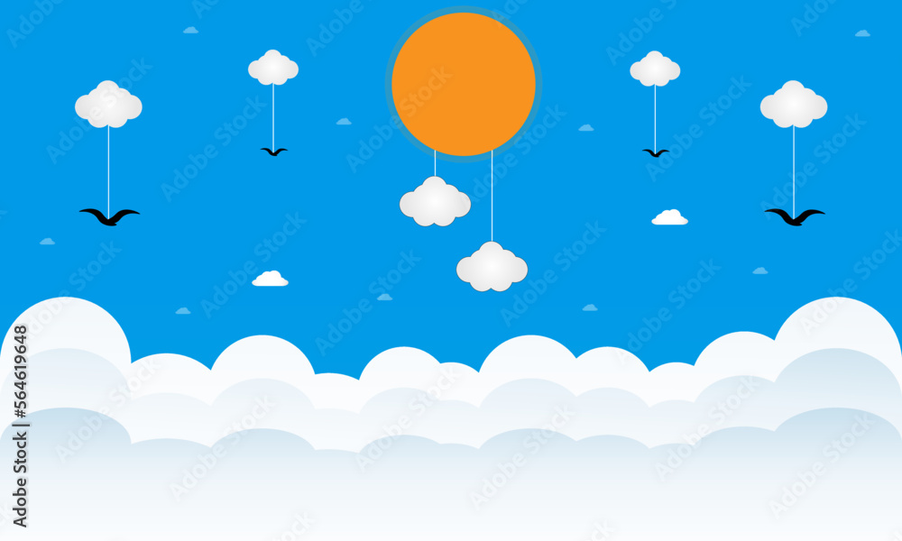 Summer day background template. Vector illustration. Summer day background template. Vector illustration.