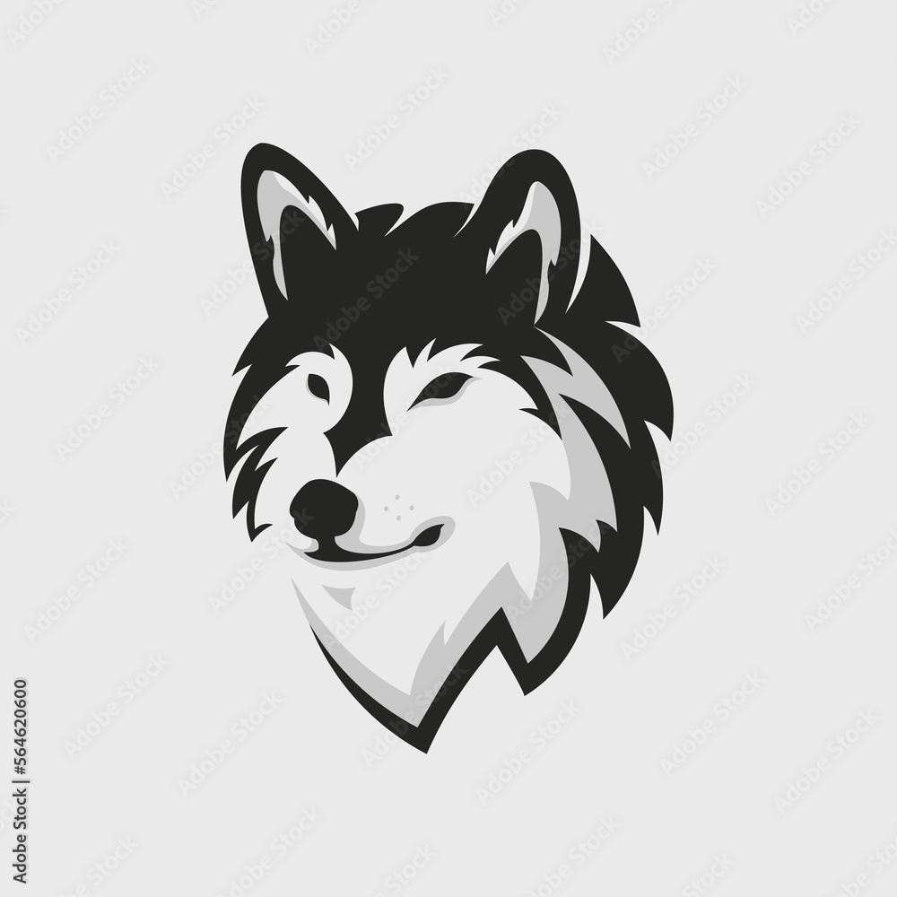 Naklejka premium wolf logo design vector symbol design inspiration creative idea