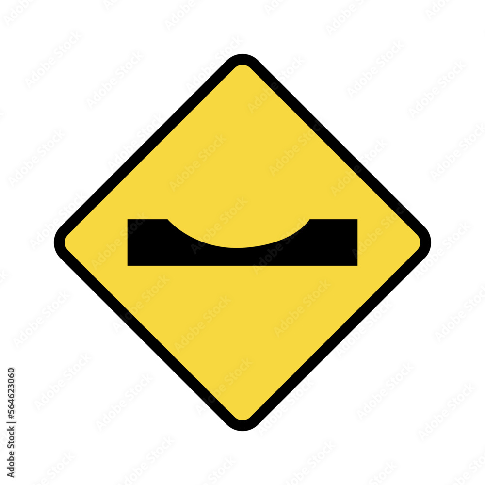 Depression signs on the road, Brazilian traffic sign vector illustration. Depression signs on the road, Brazilian traffic sign vector illustration.