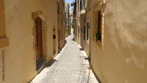 A typical narrow street in the city of Victoria, the capital of Gozo