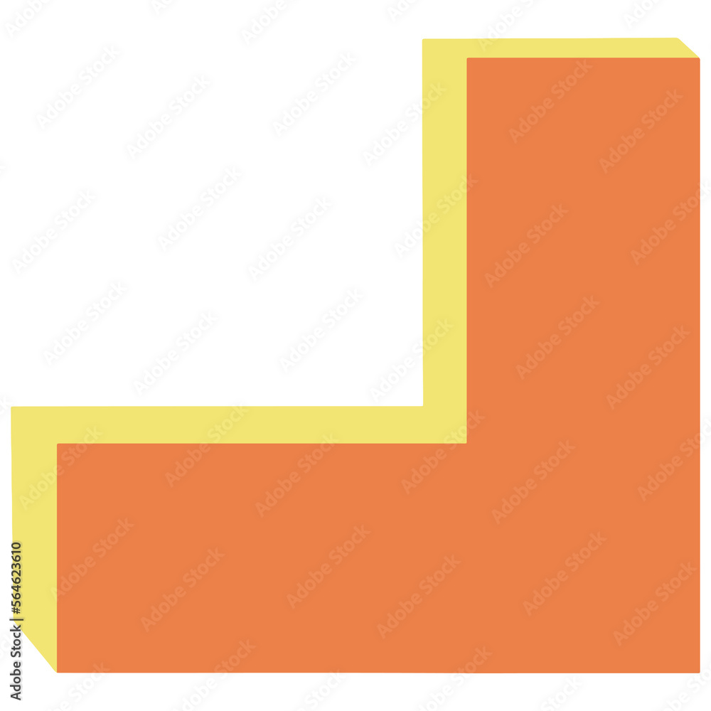 3D Retro L Shape 3D Retro L Shape