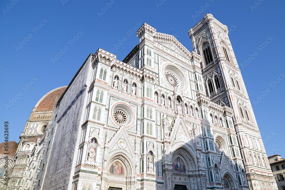Fototapeta premium Detail of Cathedral of Saint Mary of the Flower, Florence, Italy