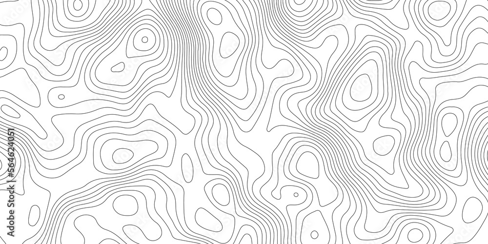 Topographic map background geographic line map with elevation assignments. Modern design with White background with topographic wavy pattern design.paper texture Imitation of a geographical map shades