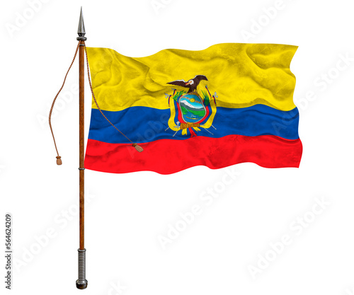 National flag of Ecuador. Background with flag of Ecuador